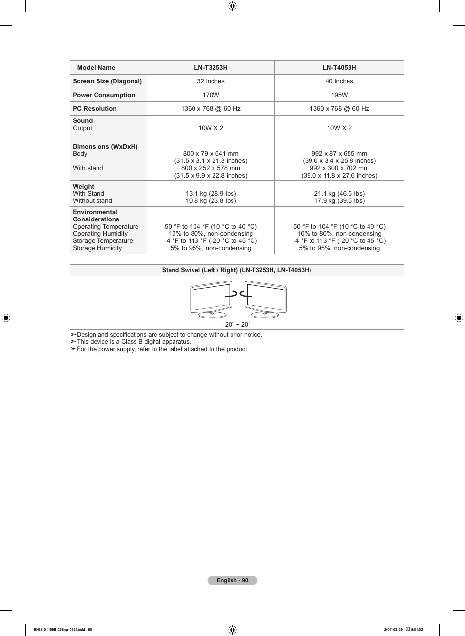 Samsung LNT2353HX-XAA User Manual | Page 92 / 191