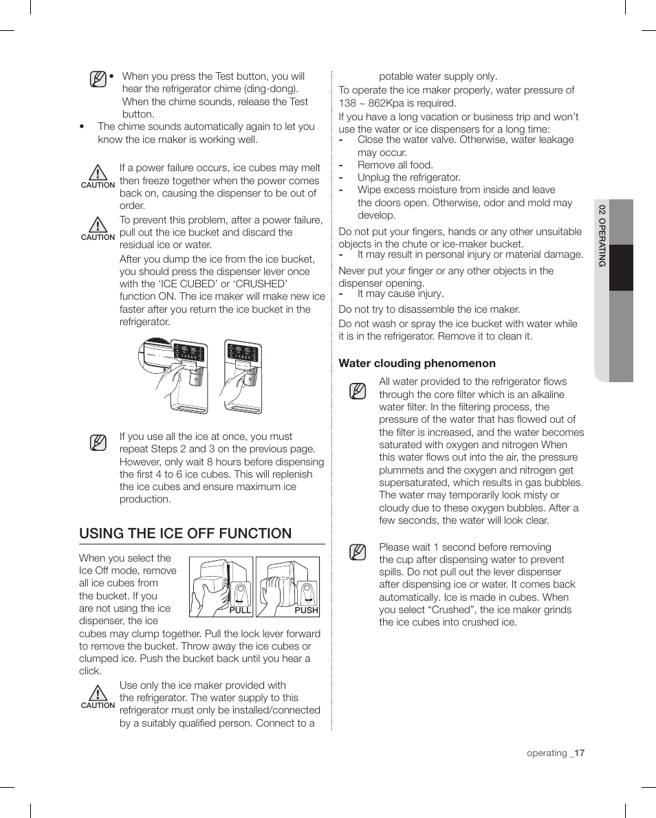 Using the ice off function | Samsung RF4287HAPN-XAA User Manual | Page 17 / 56