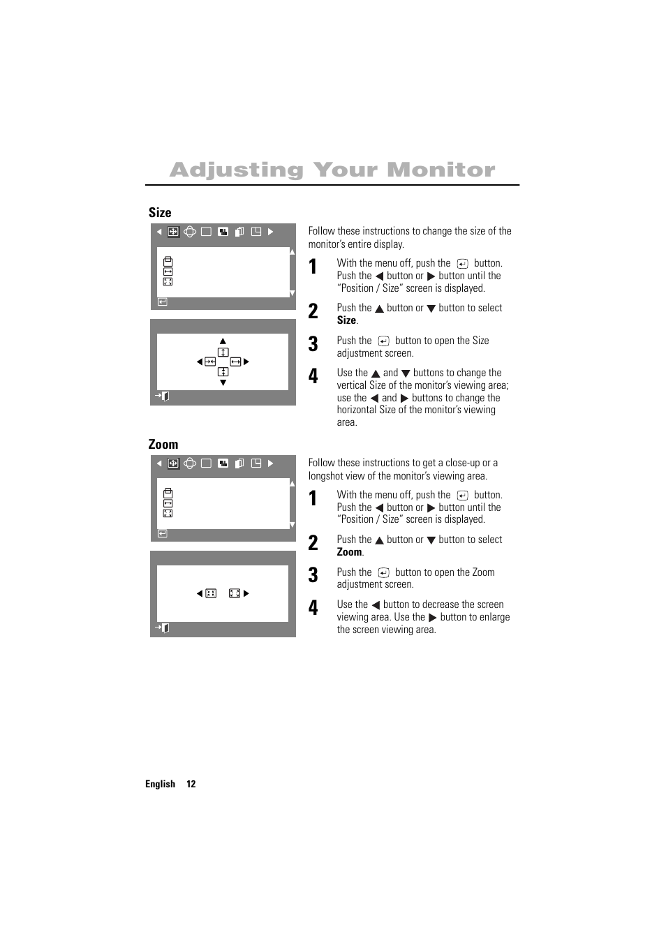 Adjusting your monitor | Samsung PG17NSBU-ADC User Manual | Page 14 / 35