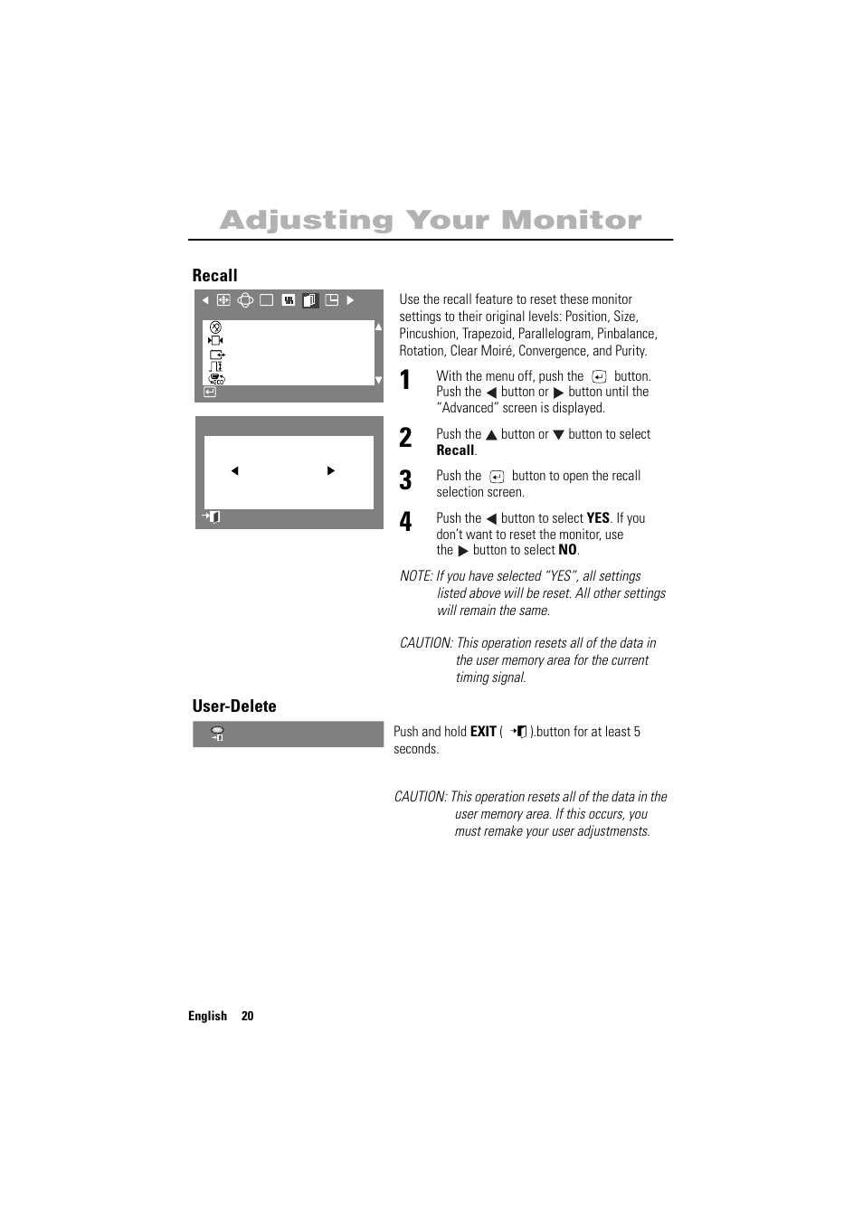 Adjusting your monitor | Samsung PG17NSBU-ADC User Manual | Page 22 / 35
