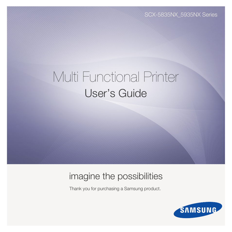 Samsung SCX-5935NX-XAA User Manual | 133 pages