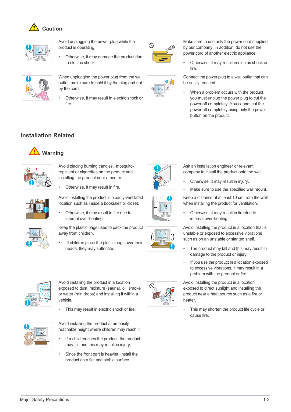 Installation related | Samsung LS24B5HVFH-ZA User Manual | Page 7 / 77