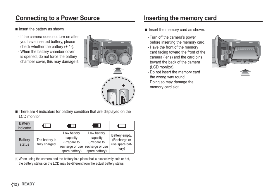 Connecting to a power source, Ih g f | Samsung EC-S1050SDA-DE User Manual | Page 13 / 94