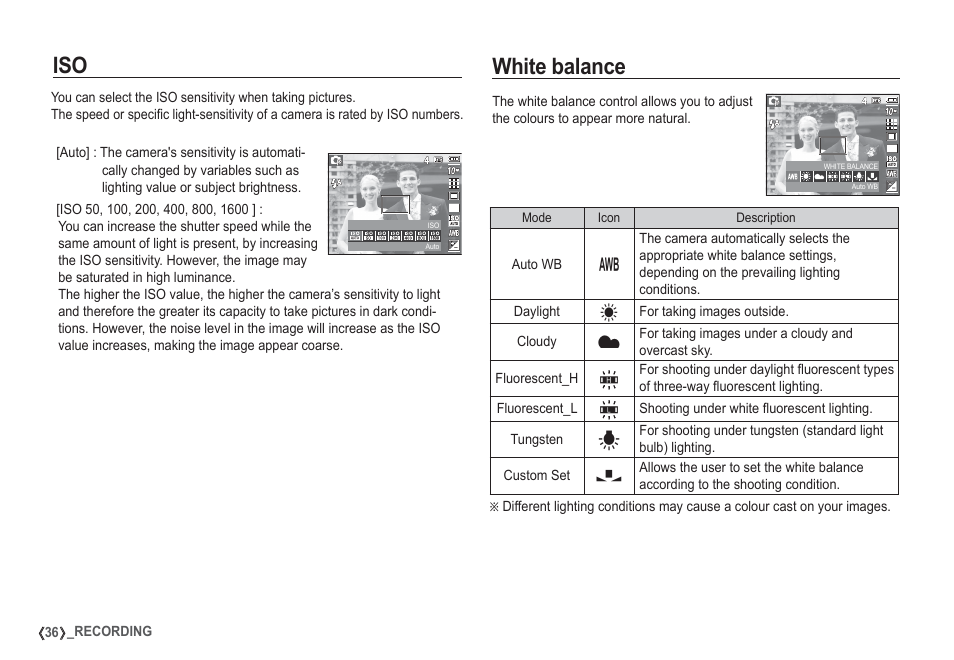 White balance | Samsung EC-S1050SDA-DE User Manual | Page 37 / 94