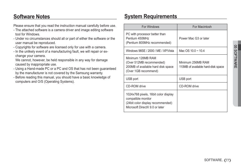 Samsung EC-S1050SDA-DE User Manual | Page 78 / 94