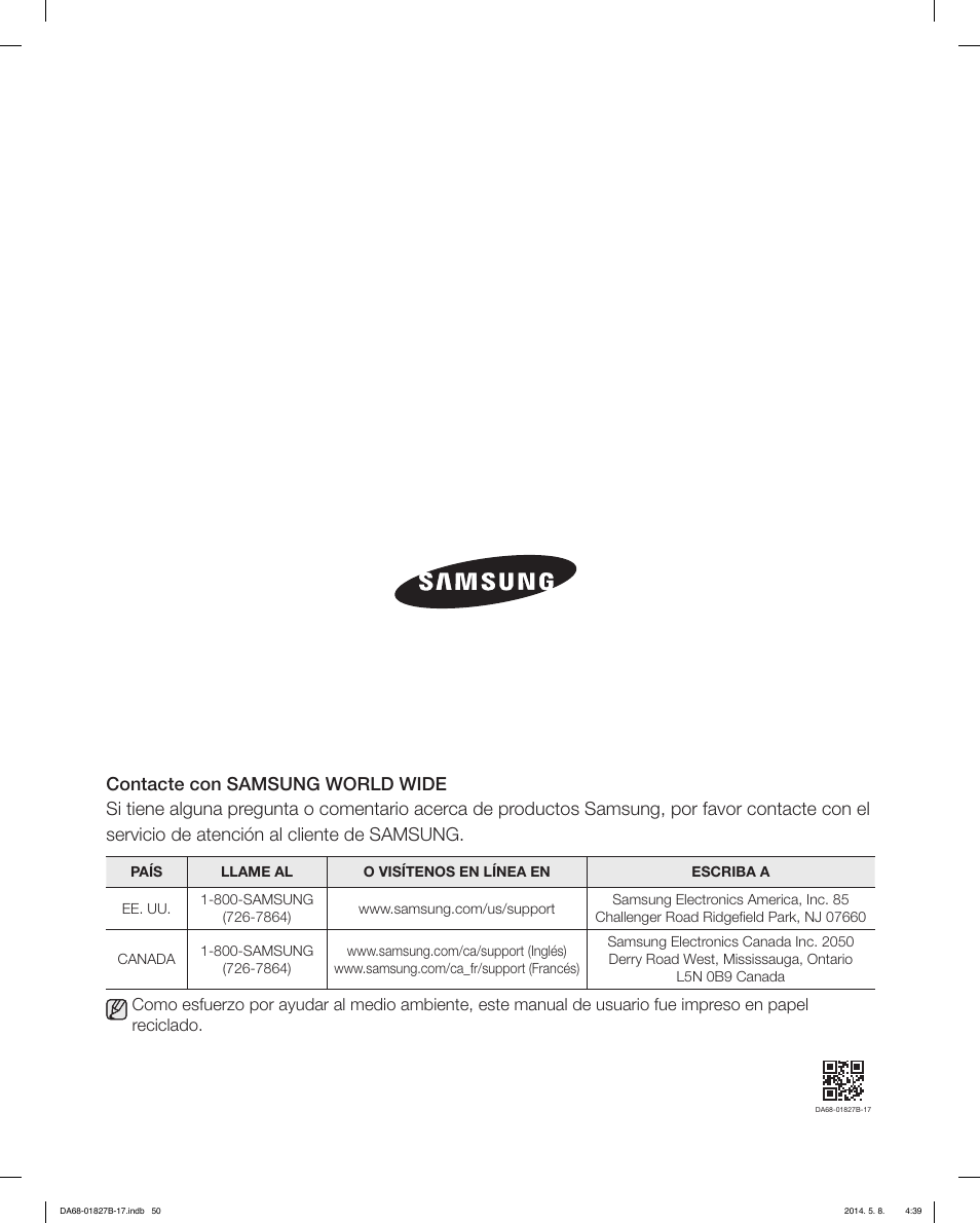 Samsung RFG237AAWP-XAA User Manual | Page 100 / 100
