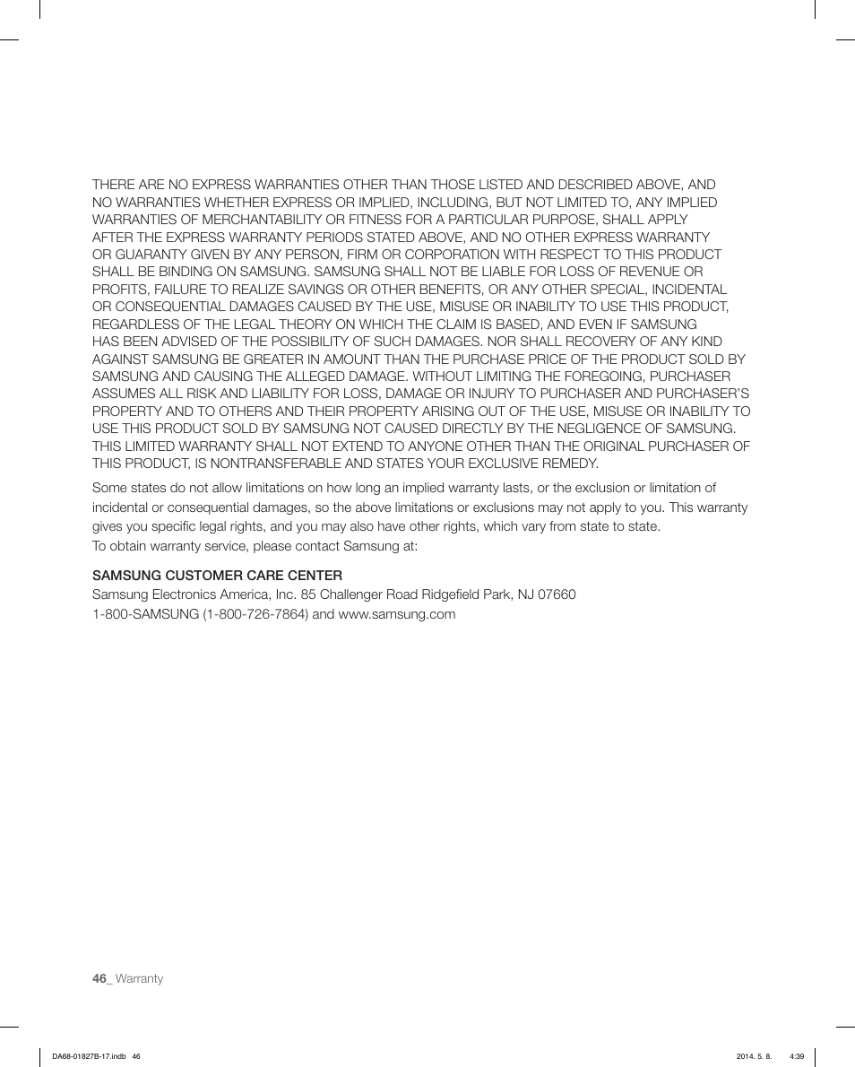 Samsung RFG237AAWP-XAA User Manual | Page 46 / 100