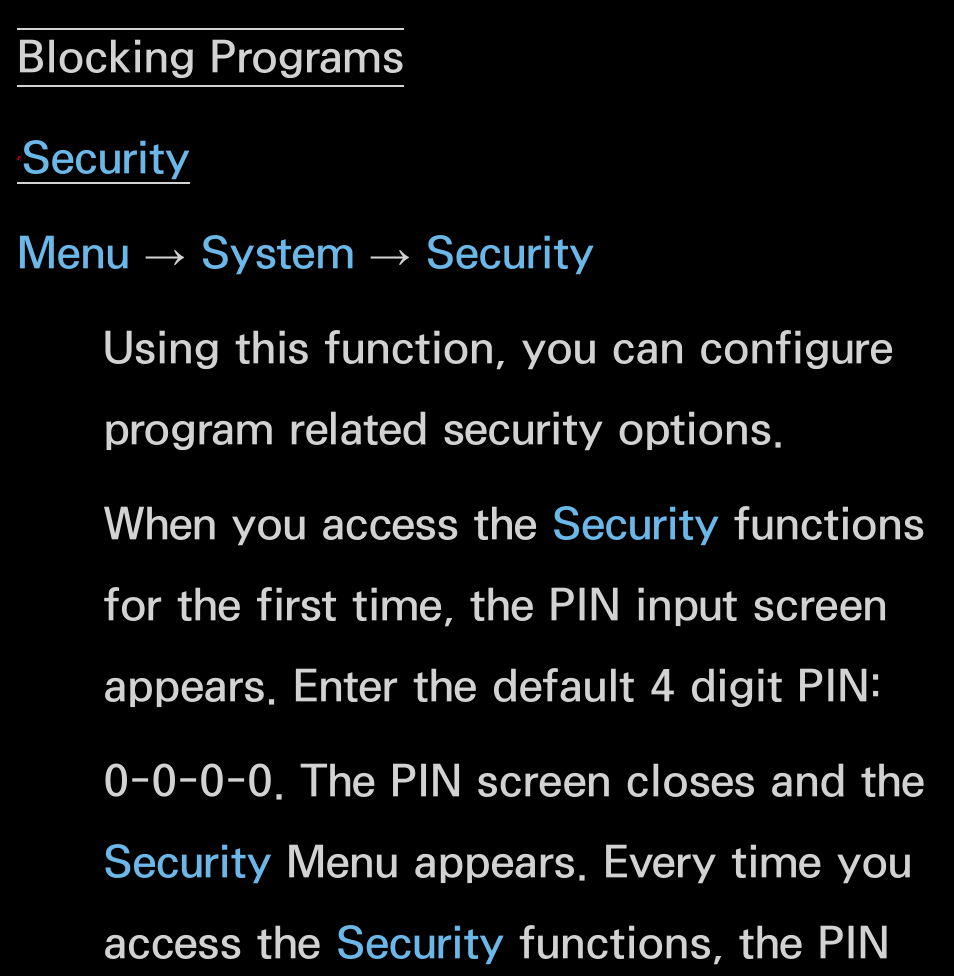 Blocking programs | Samsung UN55FH6200FXZA User Manual | Page 184 / 678