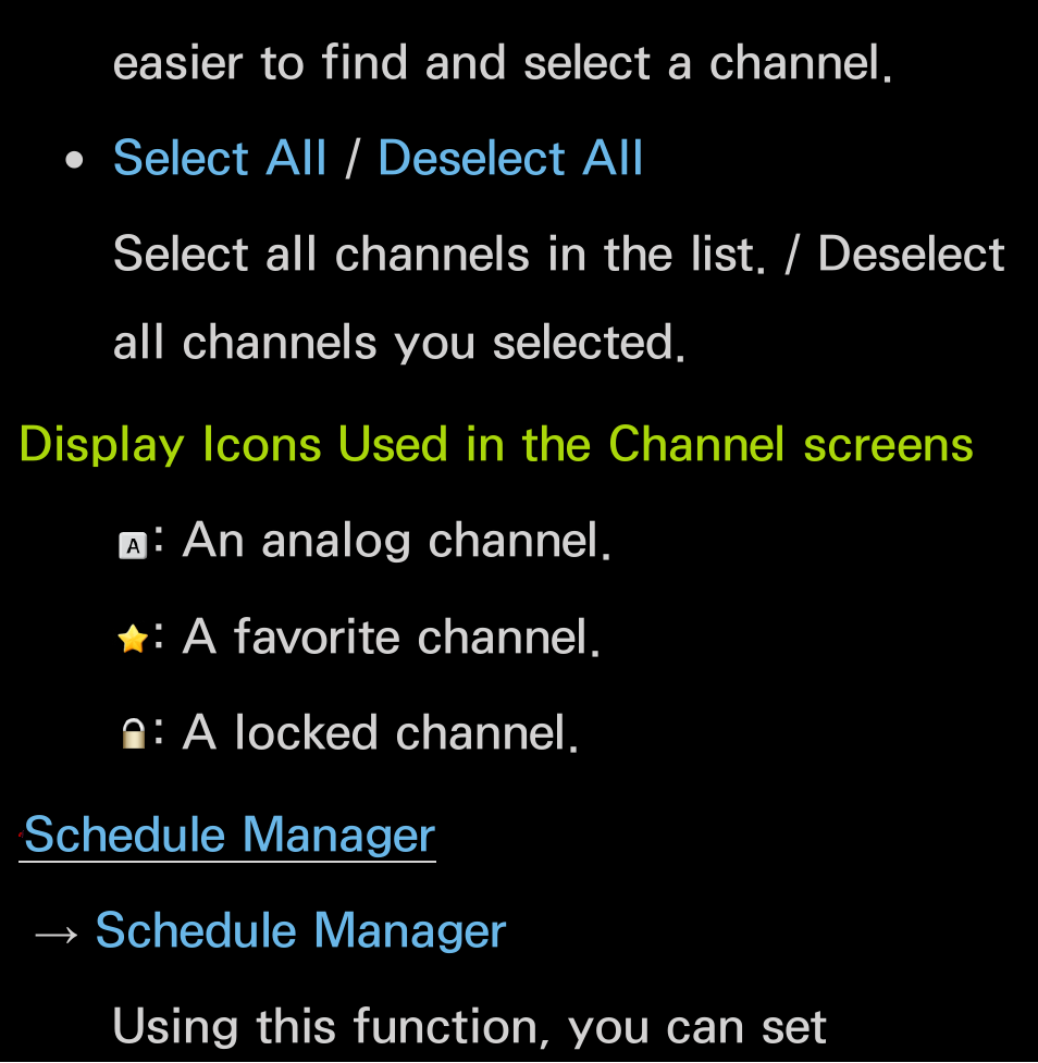 Easier to find and select a channel | Samsung UN55FH6200FXZA User Manual | Page 30 / 678