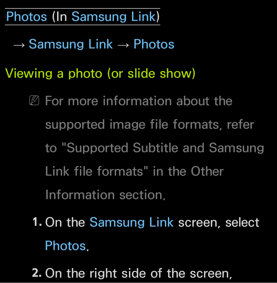 Photos, Samsung link | Samsung UN55FH6200FXZA User Manual | Page 548 / 678
