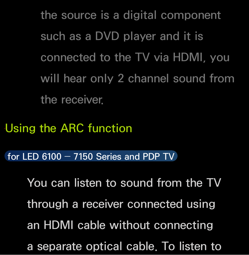 Using the arc function | Samsung UN55FH6200FXZA User Manual | Page 603 / 678