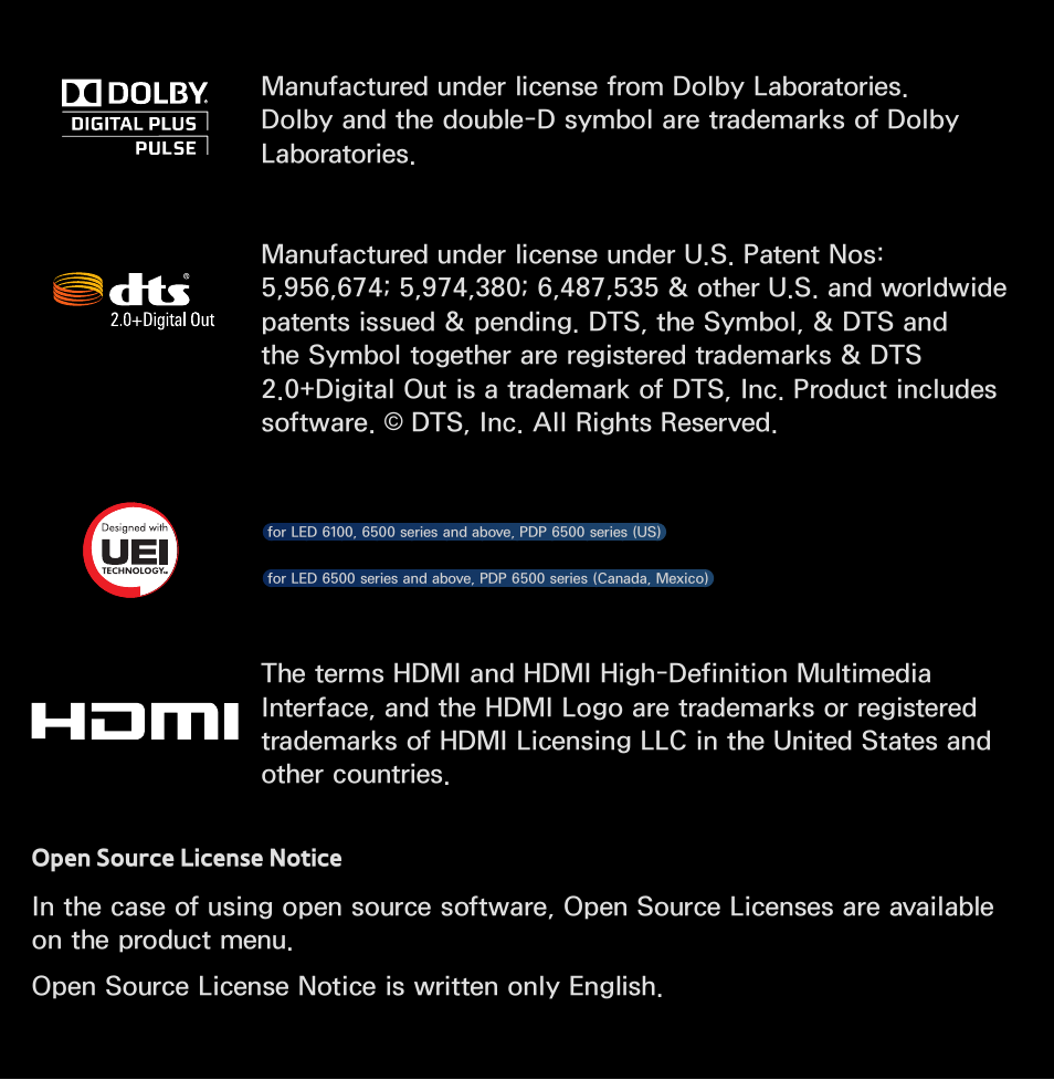 Samsung UN55FH6200FXZA User Manual | Page 678 / 678