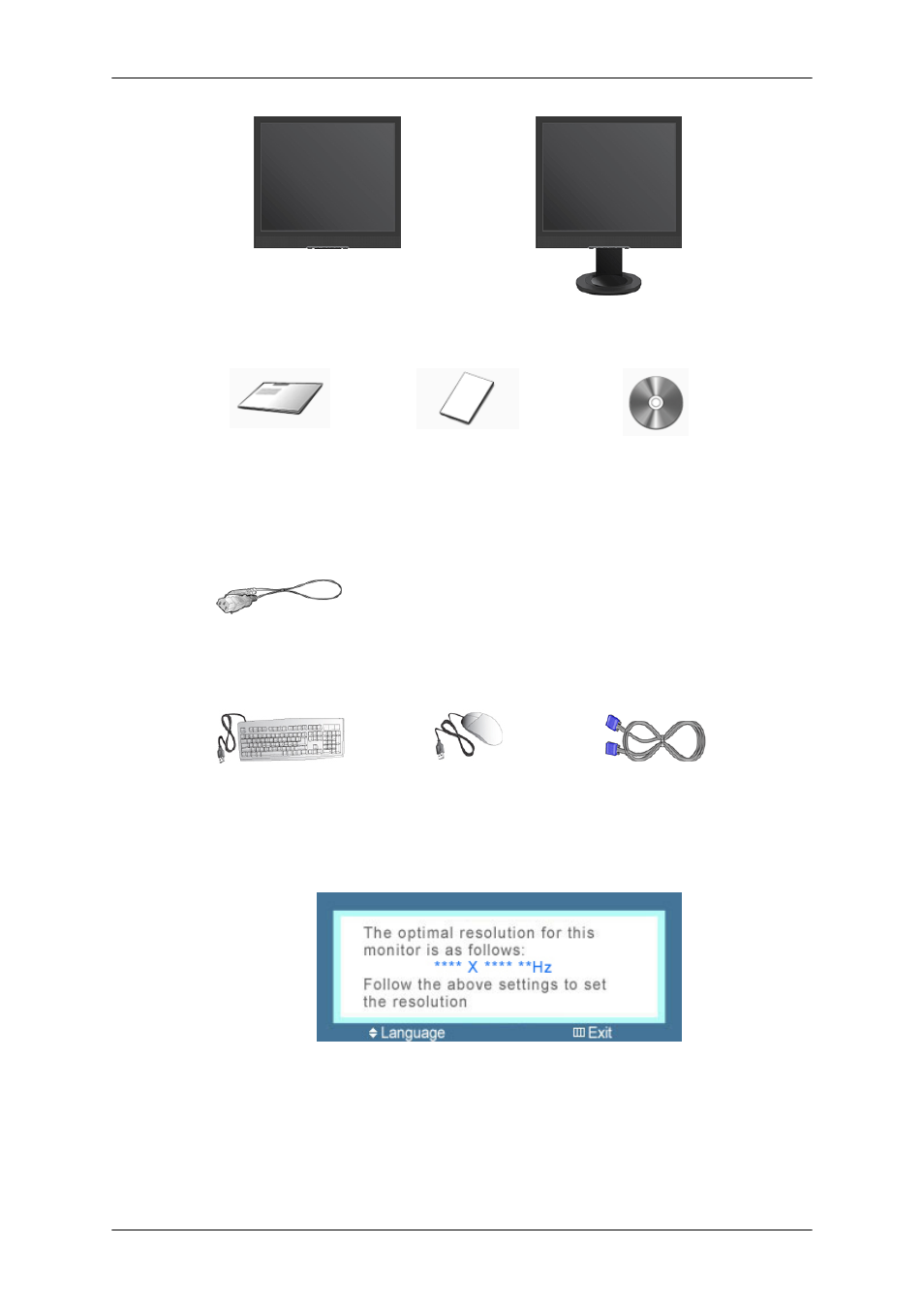 Your monitor, Initial settings | Samsung LF19BKBLB-ZA User Manual | Page 11 / 82