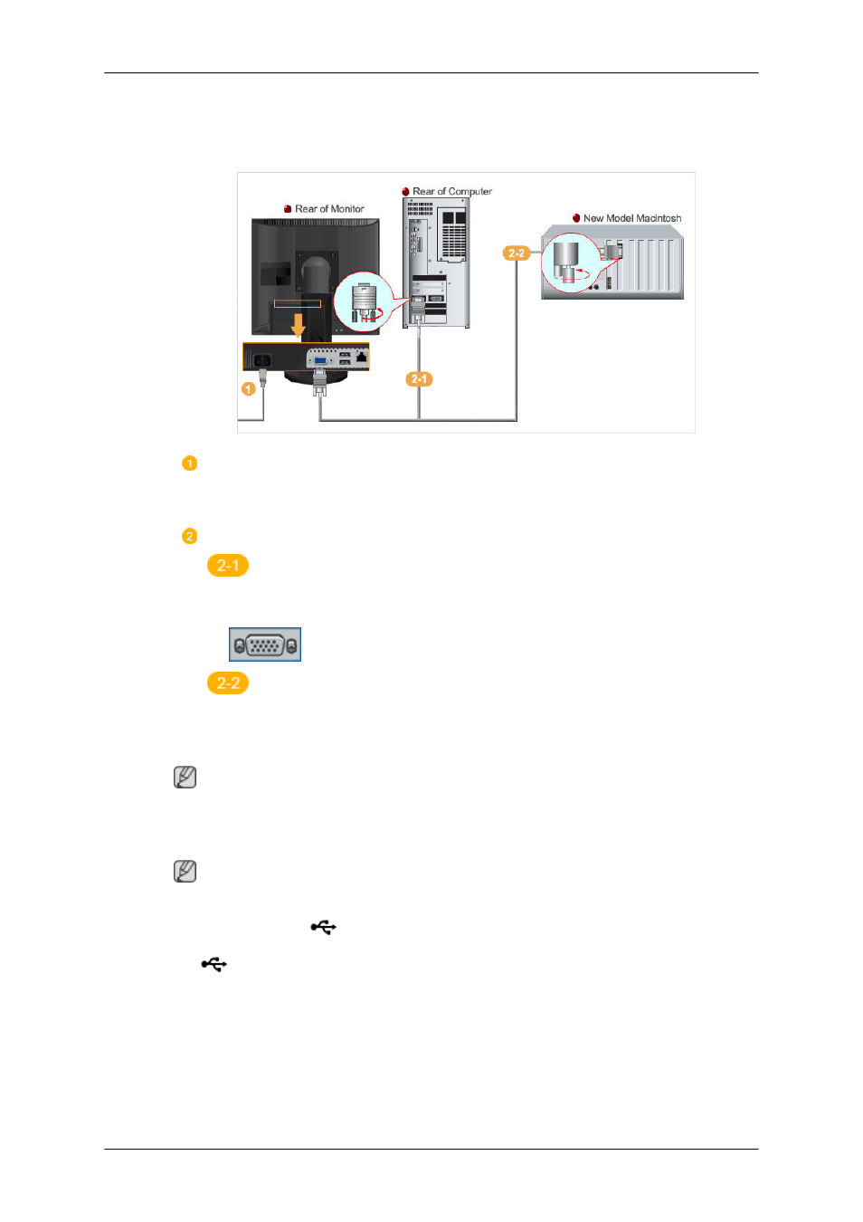 Connections, Connecting cables, Connecting usb | Samsung LF19BKBLB-ZA User Manual | Page 16 / 82