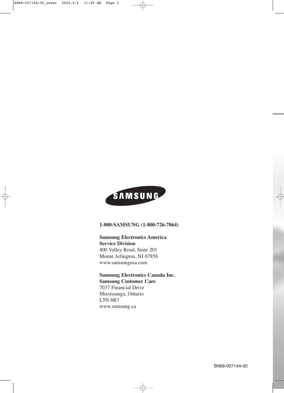 Samsung HPP5031X-XAC User Manual | Page 110 / 110