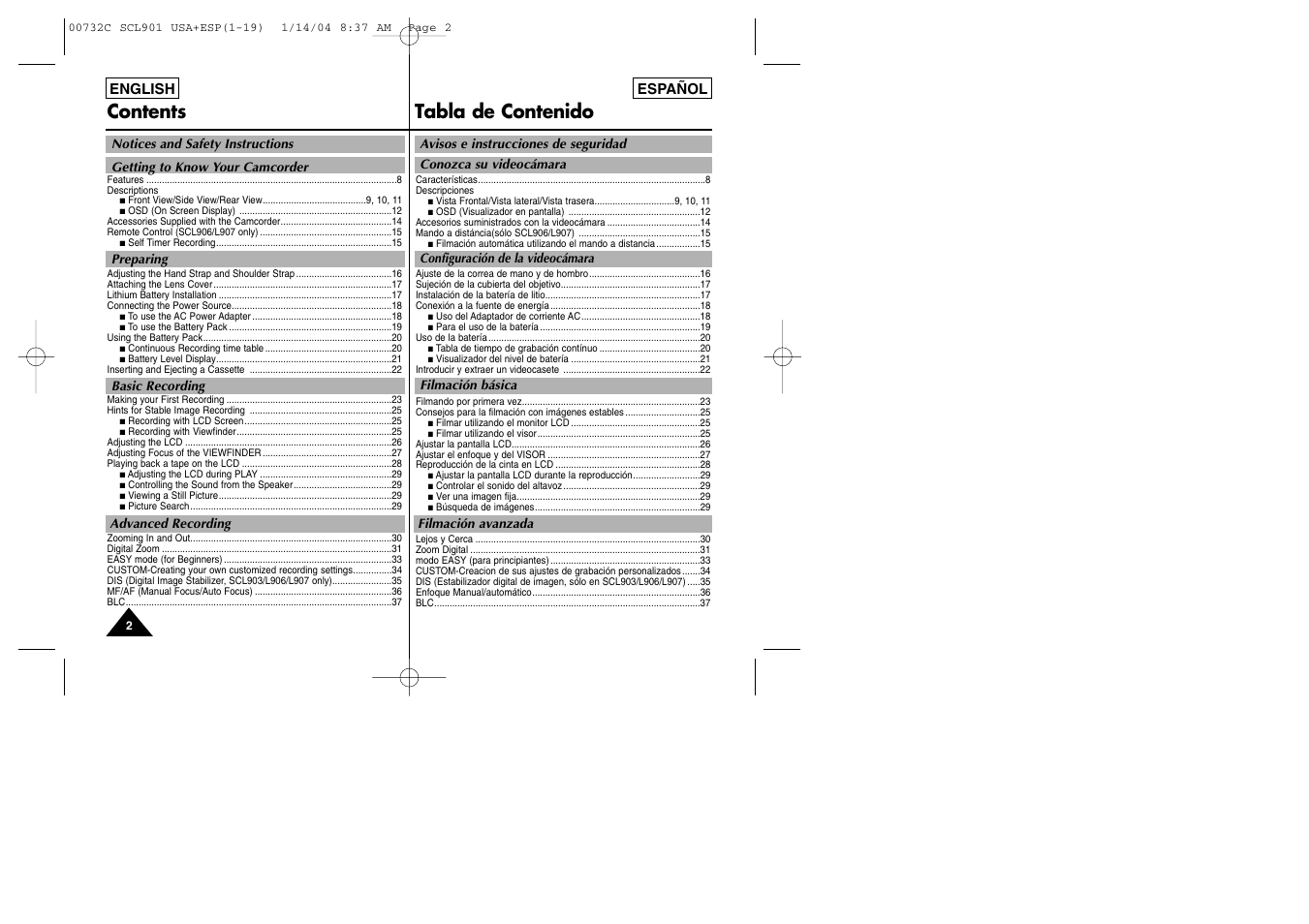 Samsung SC-L906-XAP User Manual | Page 2 / 71