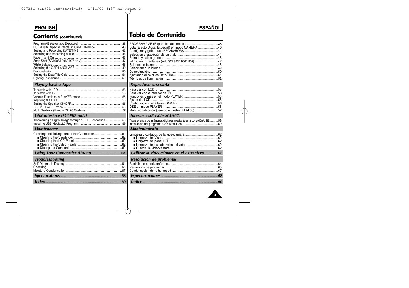 Samsung SC-L906-XAP User Manual | Page 3 / 71