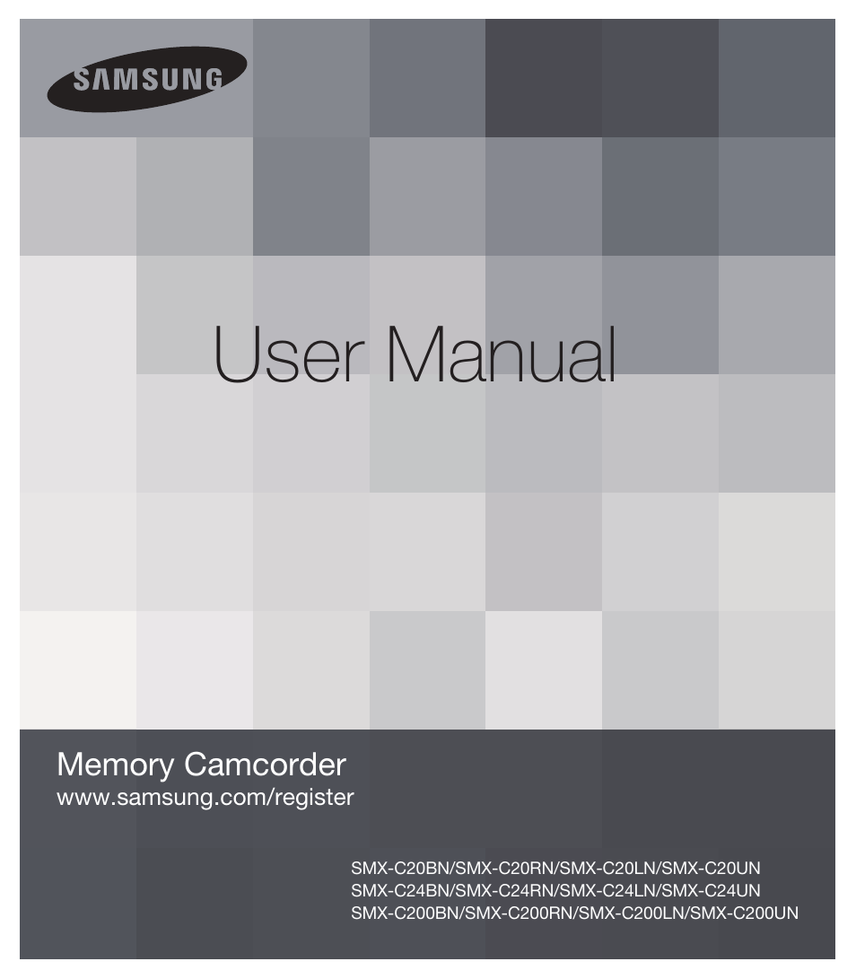 Samsung SMX-C20RN-XAA User Manual | 125 pages