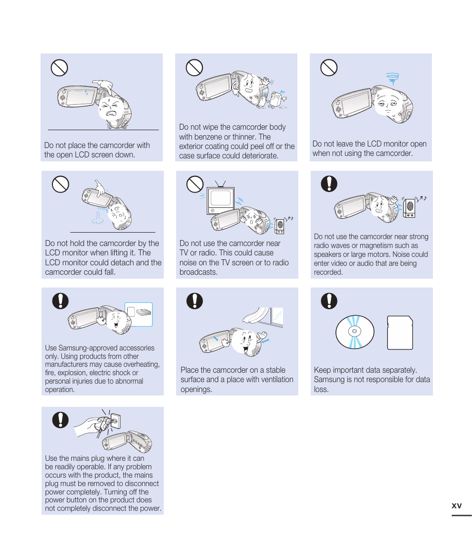 Samsung SMX-C20RN-XAA User Manual | Page 15 / 125