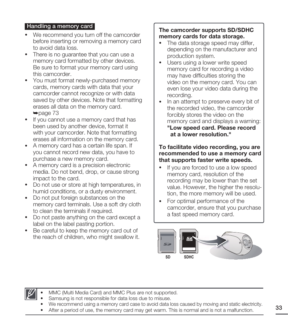 Samsung SMX-C20RN-XAA User Manual | Page 47 / 125