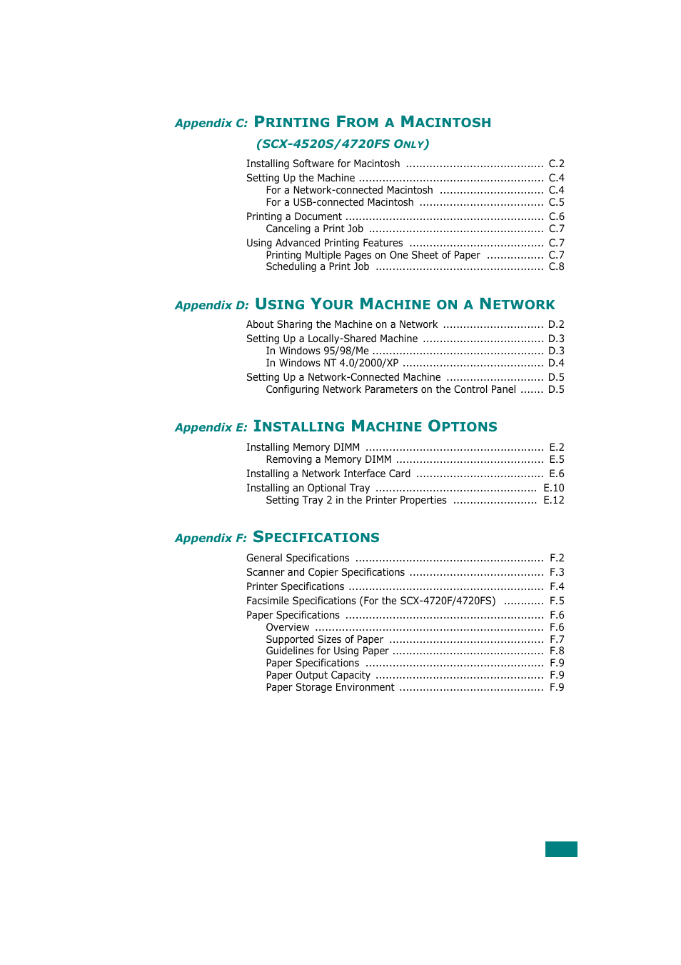Samsung SCX-4720F-XIP User Manual | Page 10 / 322