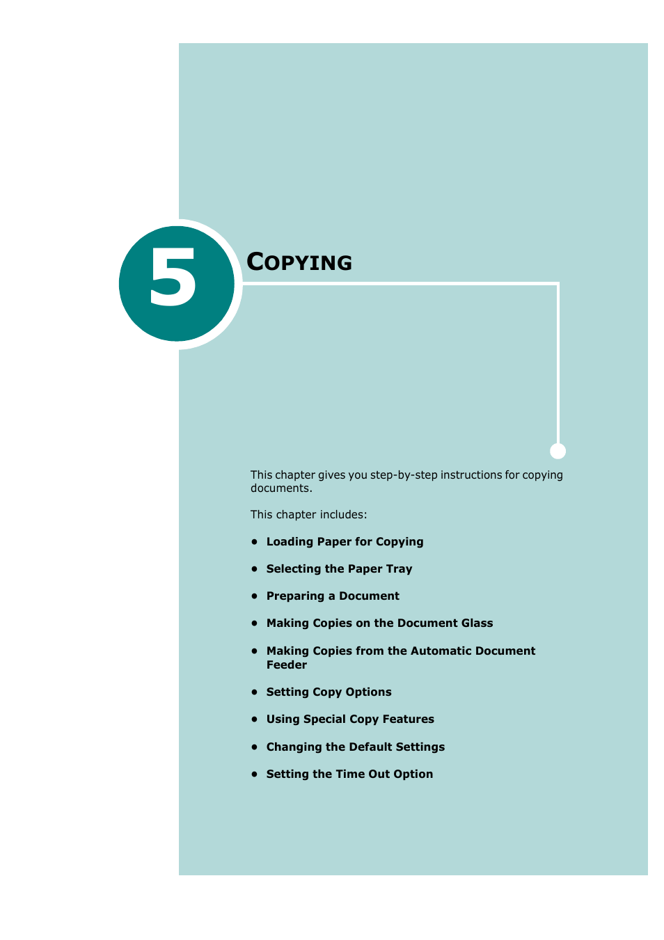 5 copying, Chapter 5, Opying | Samsung SCX-4720F-XIP User Manual | Page 112 / 322