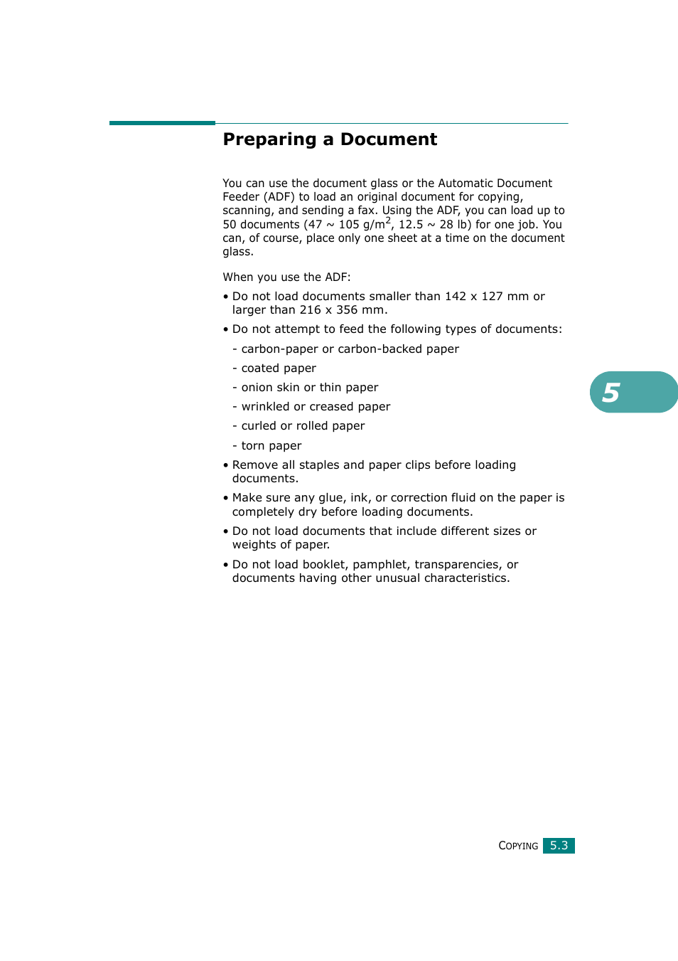 Preparing a document | Samsung SCX-4720F-XIP User Manual | Page 114 / 322