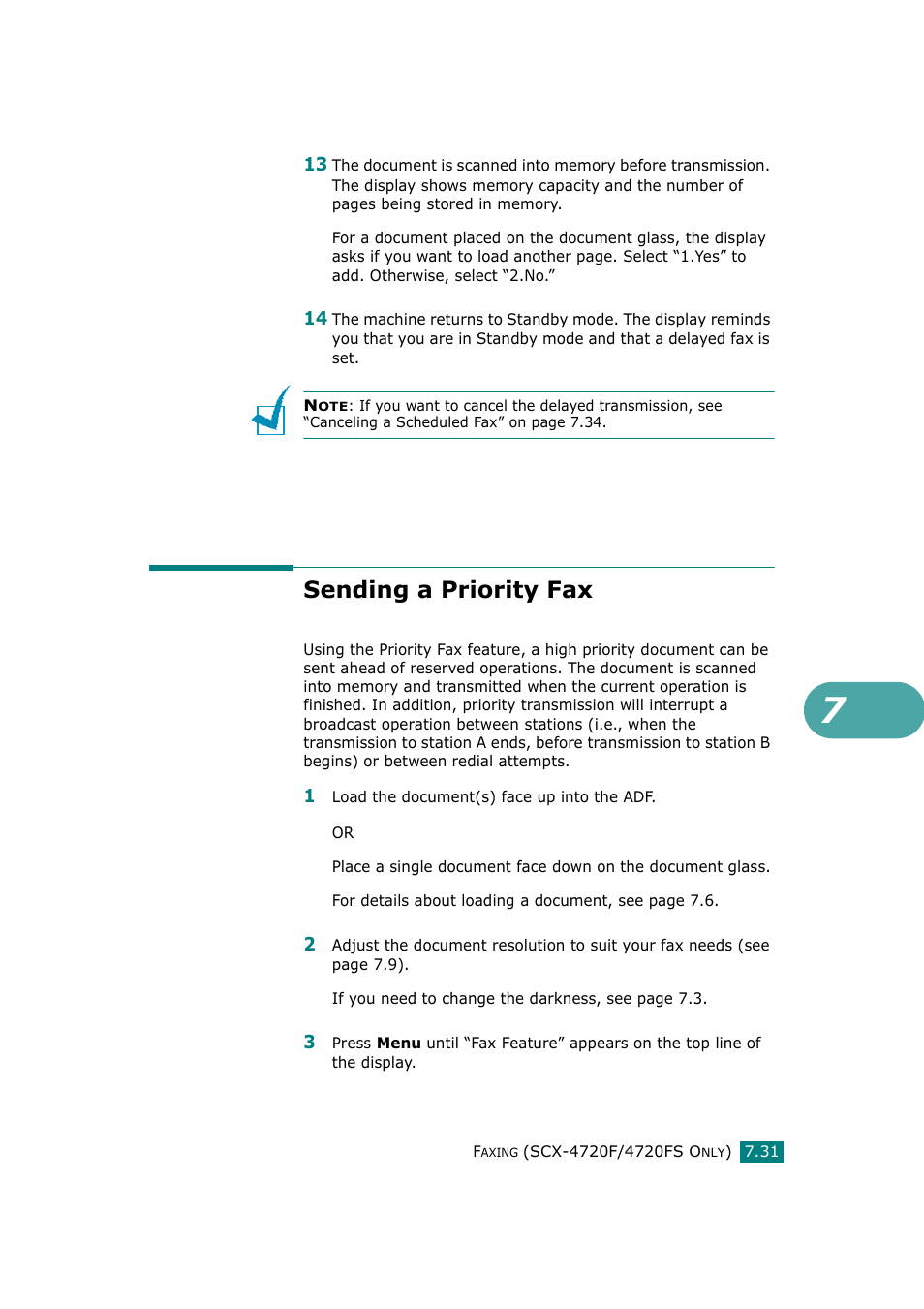 Sending a priority fax | Samsung SCX-4720F-XIP User Manual | Page 170 / 322