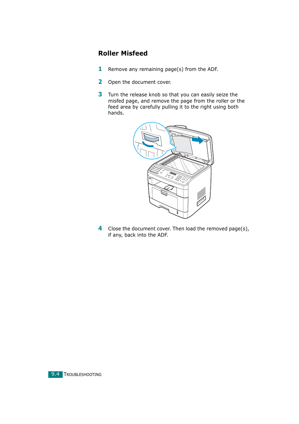 Roller misfeed | Samsung SCX-4720F-XIP User Manual | Page 203 / 322