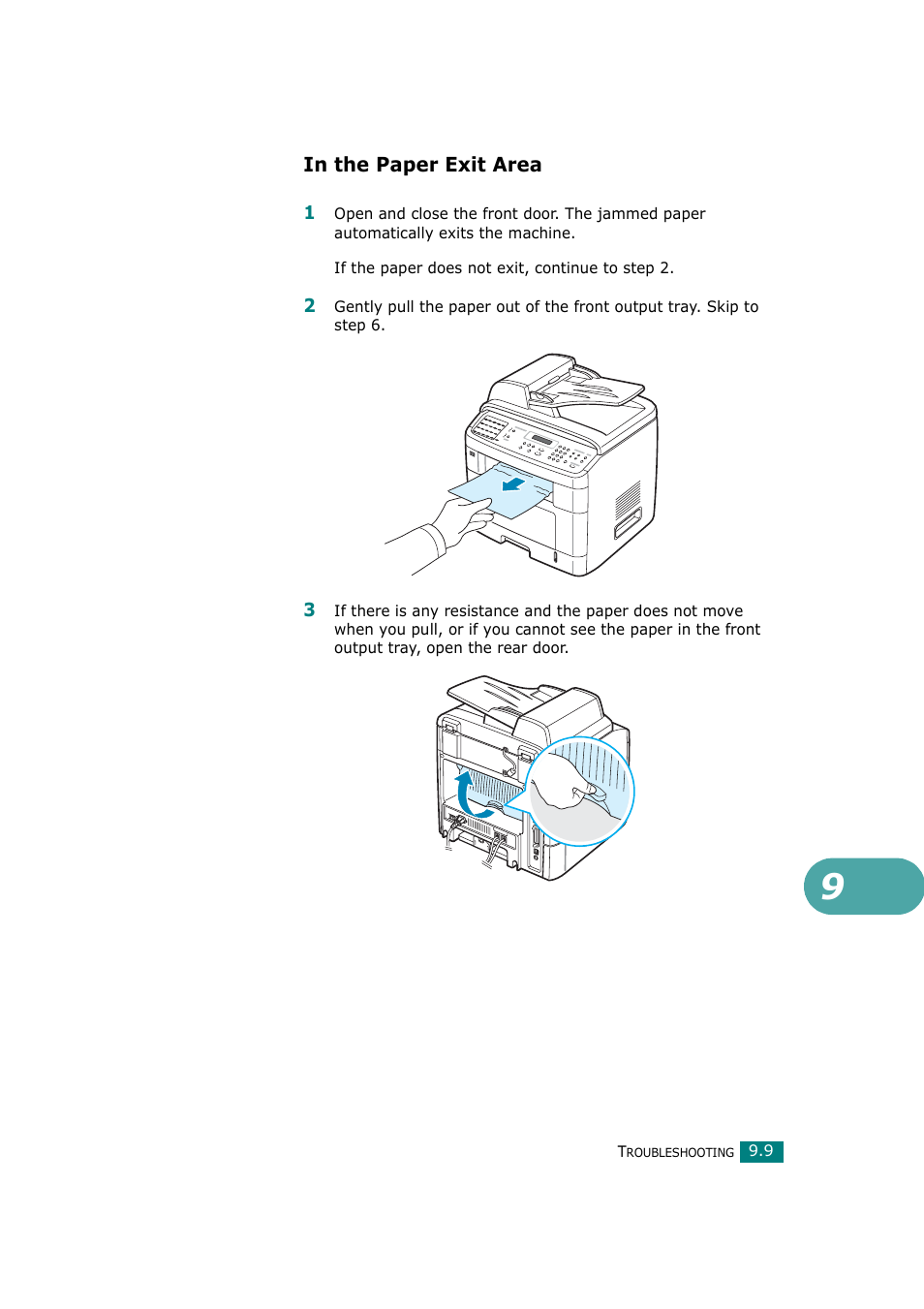 In the paper exit area | Samsung SCX-4720F-XIP User Manual | Page 208 / 322