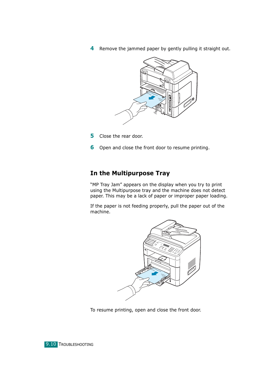 In the multipurpose tray | Samsung SCX-4720F-XIP User Manual | Page 209 / 322