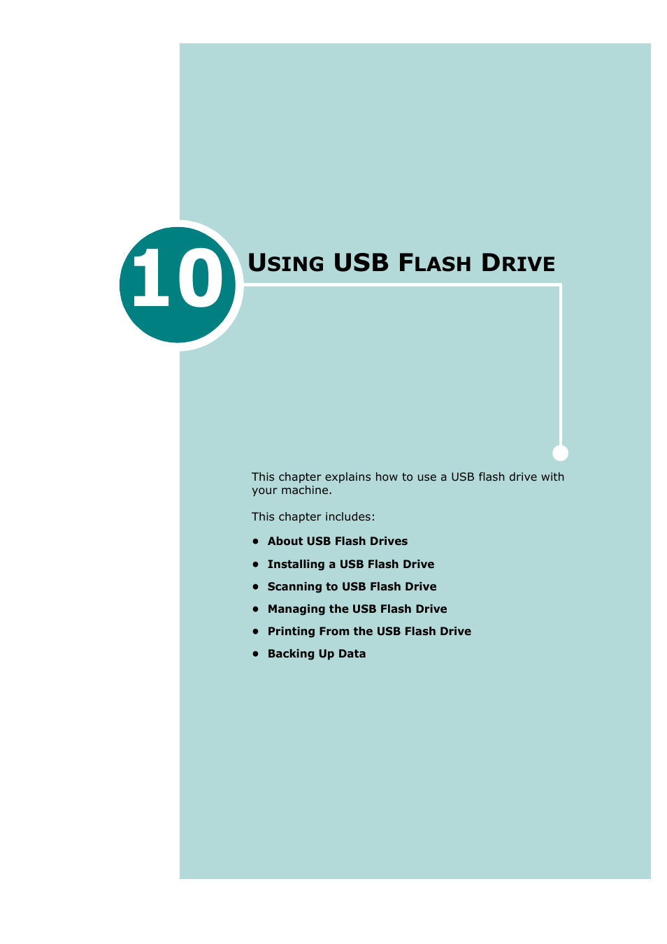 10 using usb flash drive, Chapter 10, Sing | Usb f, Lash, Rive | Samsung SCX-4720F-XIP User Manual | Page 232 / 322