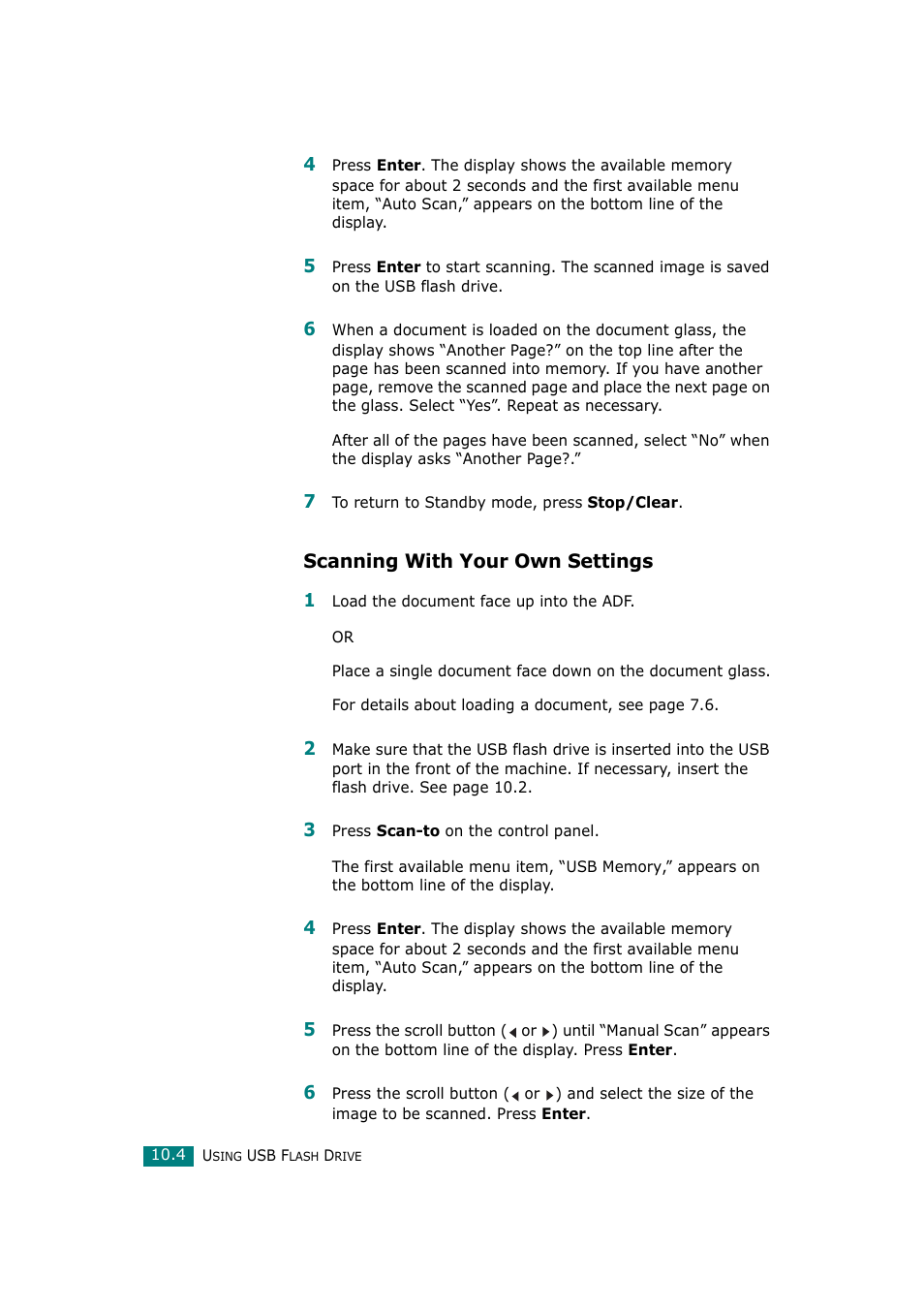 Scanning with your own settings | Samsung SCX-4720F-XIP User Manual | Page 235 / 322