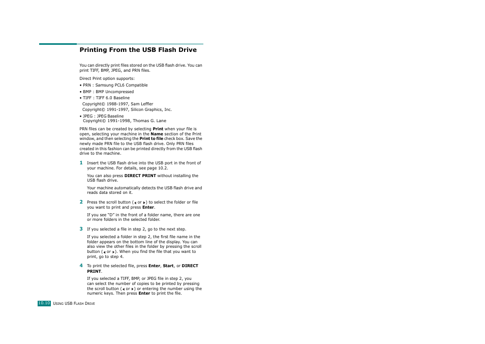 Printing from the usb flash drive | Samsung SCX-4720F-XIP User Manual | Page 241 / 322