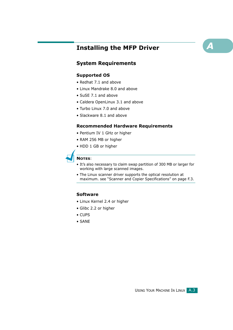 Installing the mfp driver, System requirements | Samsung SCX-4720F-XIP User Manual | Page 246 / 322