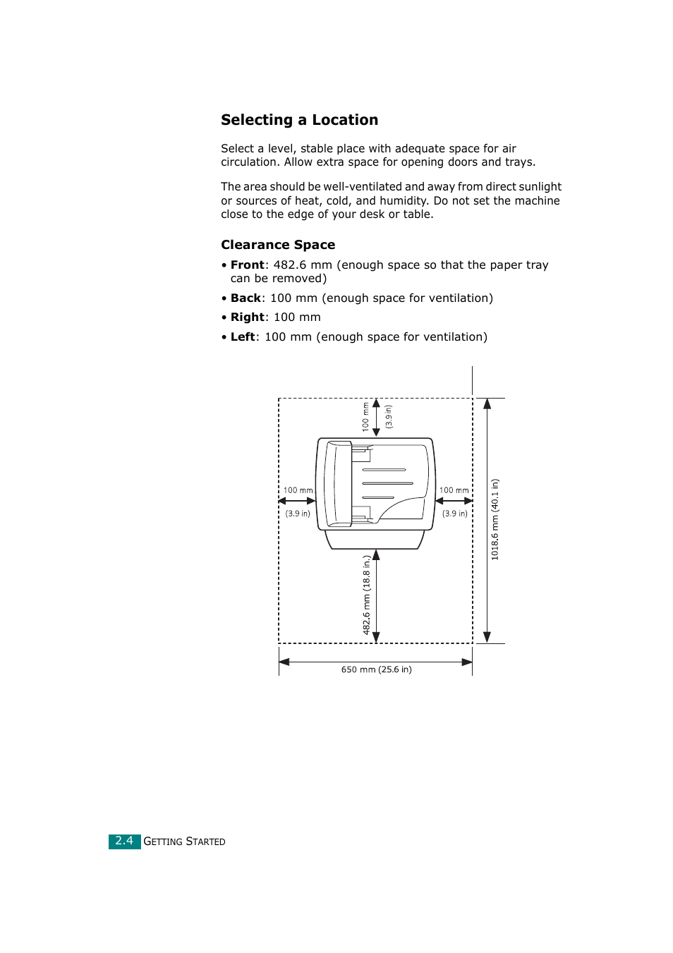 Selecting a location | Samsung SCX-4720F-XIP User Manual | Page 37 / 322