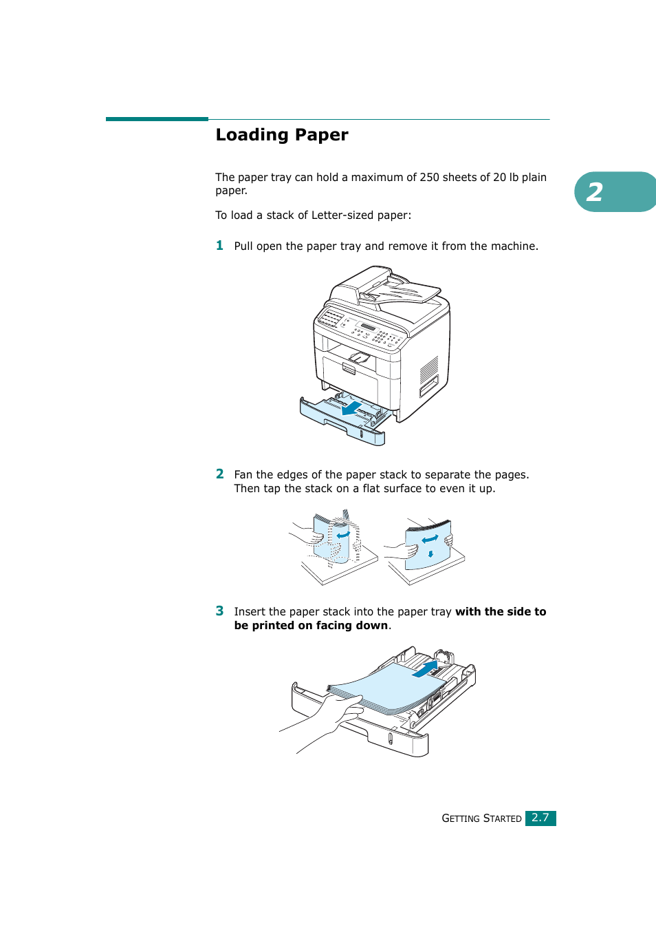 Loading paper | Samsung SCX-4720F-XIP User Manual | Page 40 / 322