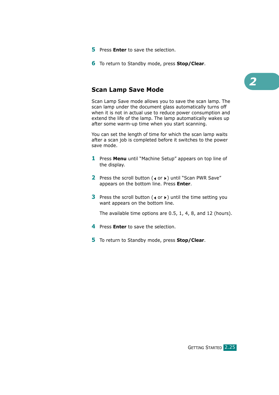 Scan lamp save mode | Samsung SCX-4720F-XIP User Manual | Page 58 / 322