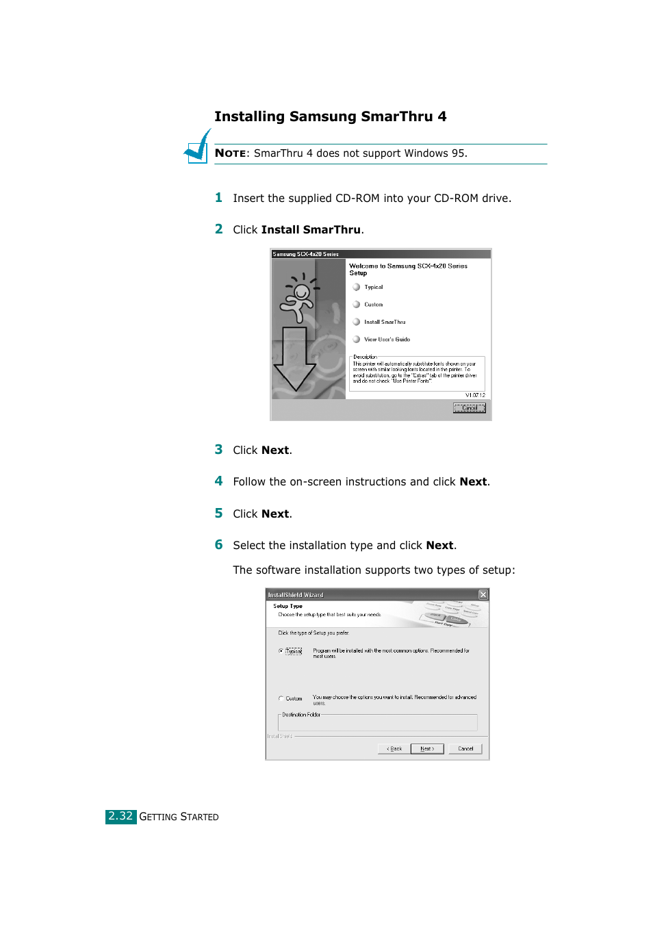 Installing samsung smarthru 4 | Samsung SCX-4720F-XIP User Manual | Page 65 / 322