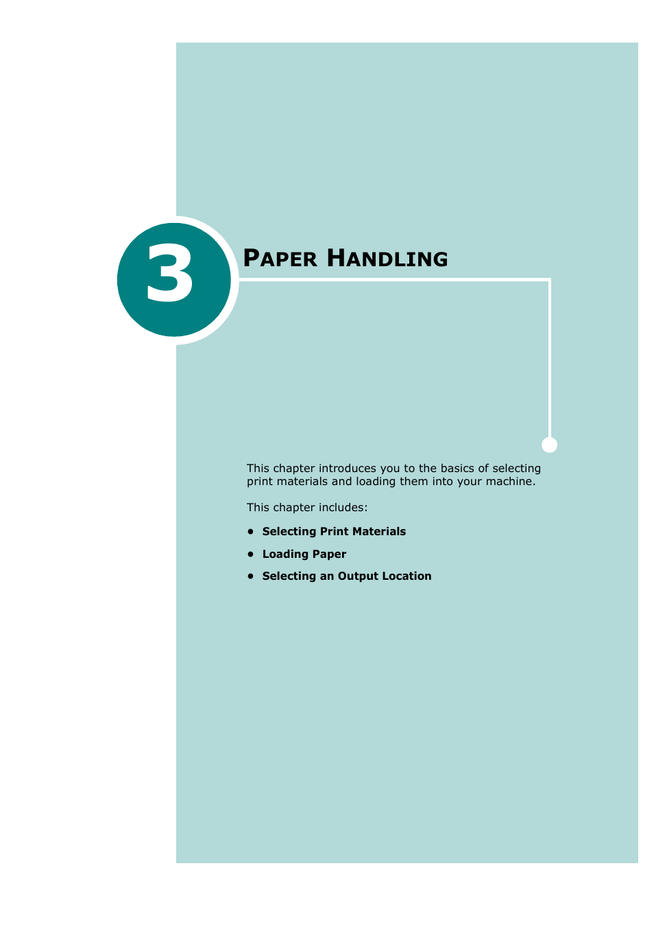 3 paper handling, Chapter 3, Aper | Andling | Samsung SCX-4720F-XIP User Manual | Page 74 / 322