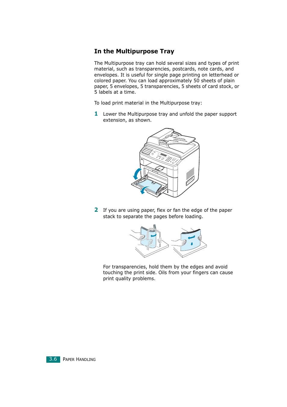 In the multipurpose tray | Samsung SCX-4720F-XIP User Manual | Page 79 / 322