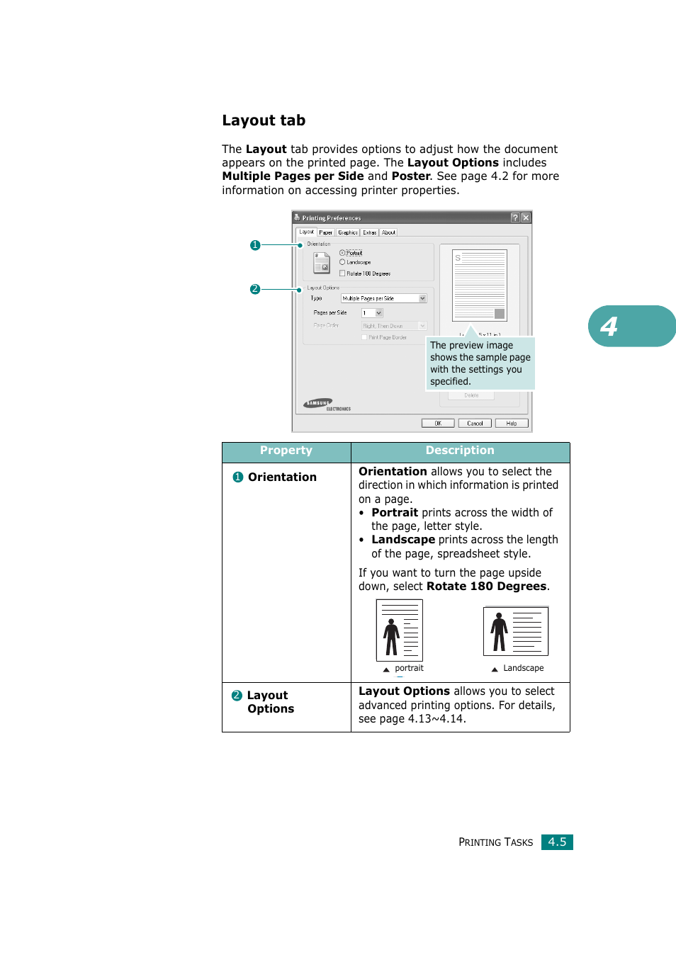Layout tab | Samsung SCX-4720F-XIP User Manual | Page 90 / 322
