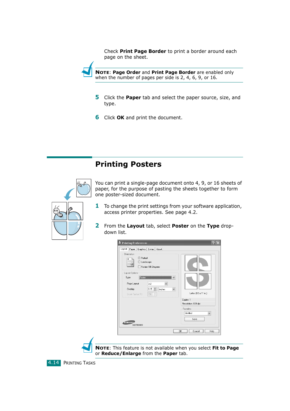 Printing posters | Samsung SCX-4720F-XIP User Manual | Page 99 / 322