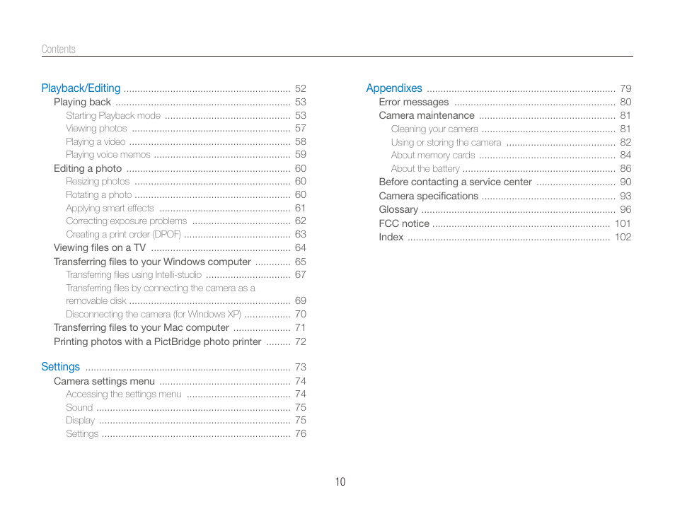 Samsung EC-PL20ZZBPSUS User Manual | Page 11 / 106