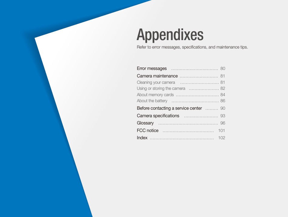 Appendixes | Samsung EC-PL20ZZBPSUS User Manual | Page 80 / 106