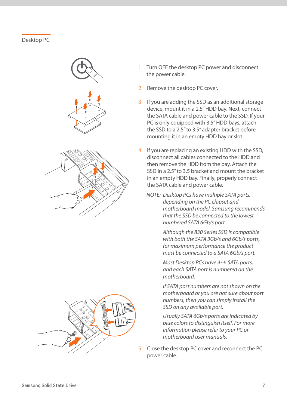 Desktop pc | Samsung MZ-7PC512D-AM User Manual | Page 7 / 14