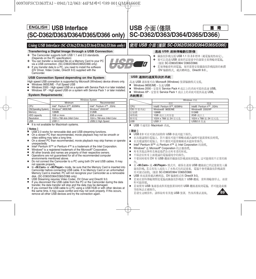 English | Samsung SC-D263-XAA User Manual | Page 89 / 106