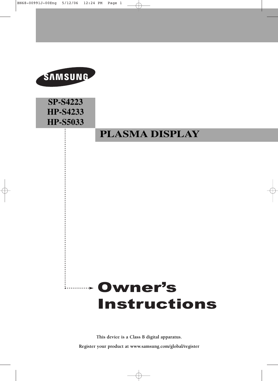 Samsung SPS4223X-XAA User Manual | 68 pages