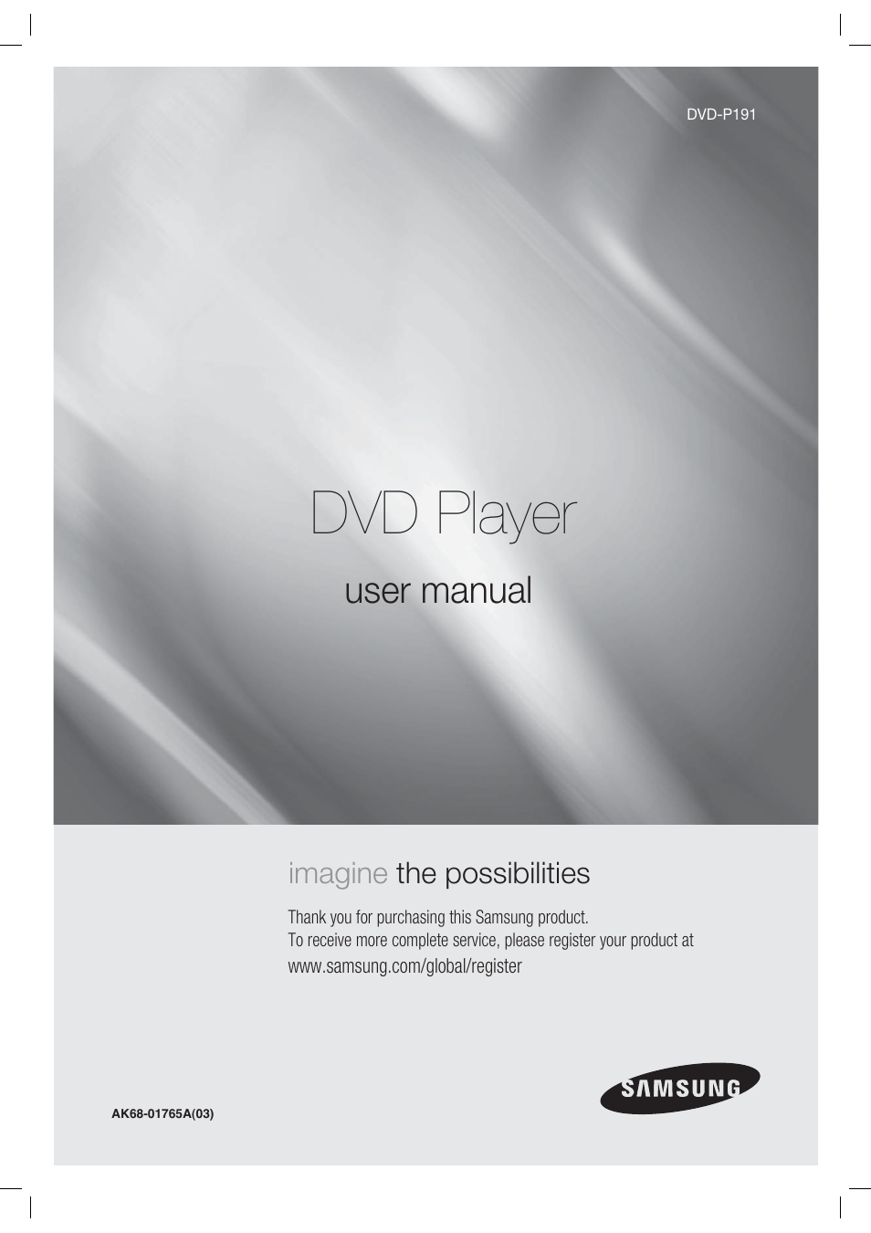 Samsung DVD-P191-XAA User Manual | 56 pages