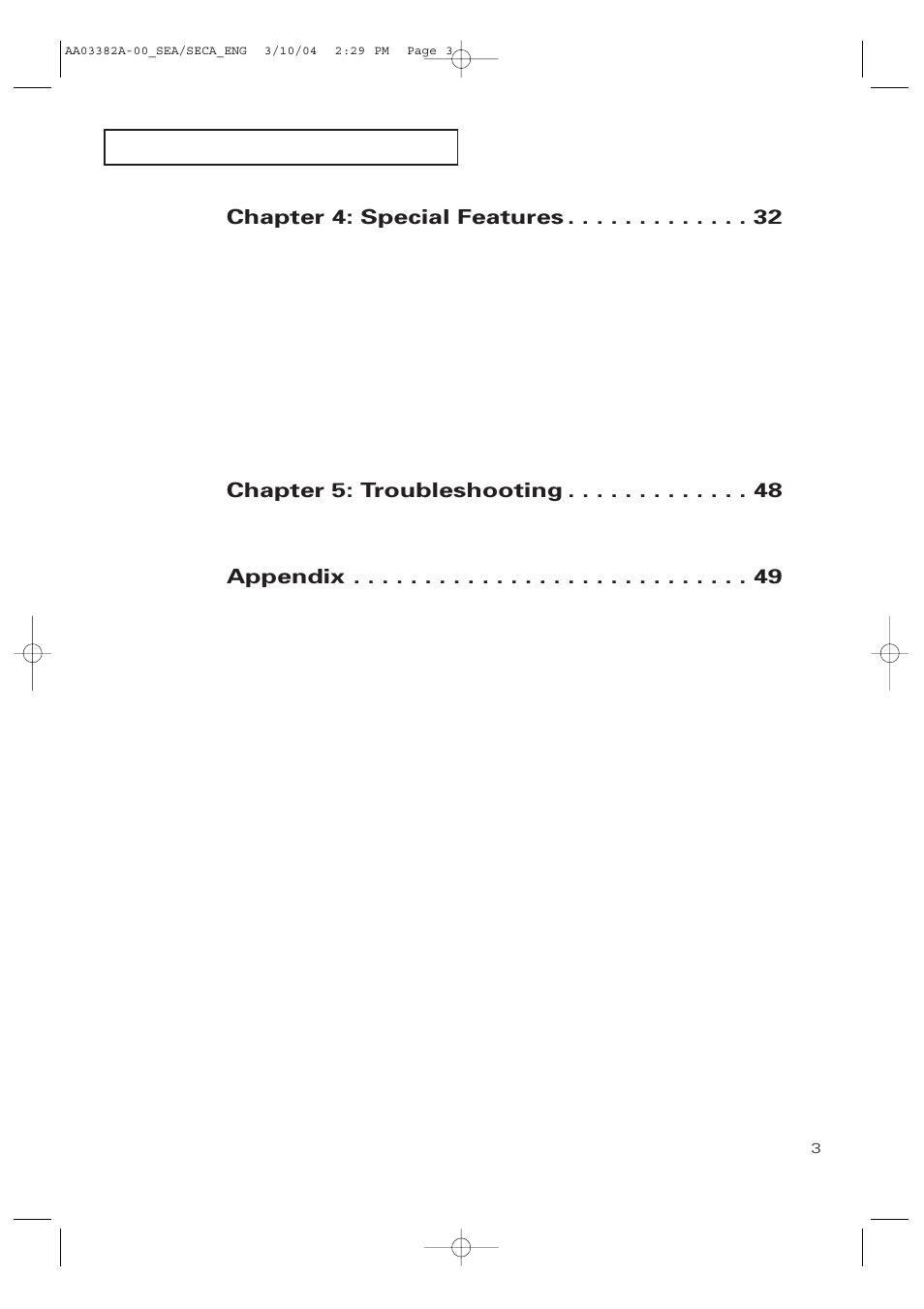 Samsung TXP2028X-XAC User Manual | Page 3 / 52